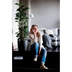 Dekoratif Saksı - BRUSSELS Q30X27 cm ANTRASİT