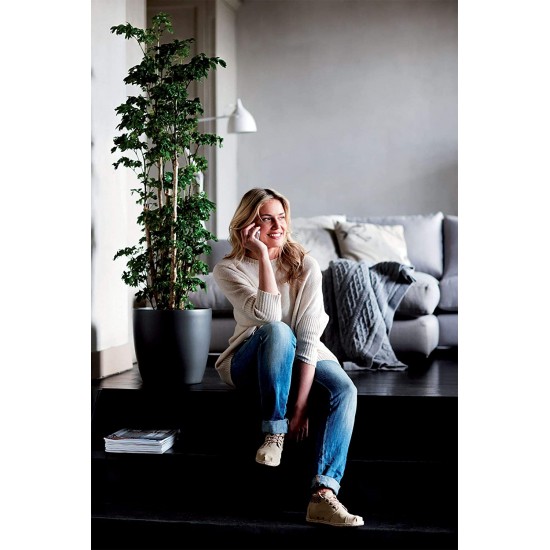 Dekoratif Saksı - BRUSSELS Q30X27 cm ANTRASİT