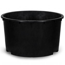 600 Litre Büyük Yuvarlak Siyah Saksı 1205x600mm - 100 Adet