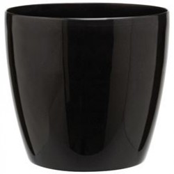 Elho Dekoratif Siyah Saksı - BRUSSELS Q30X27 cm