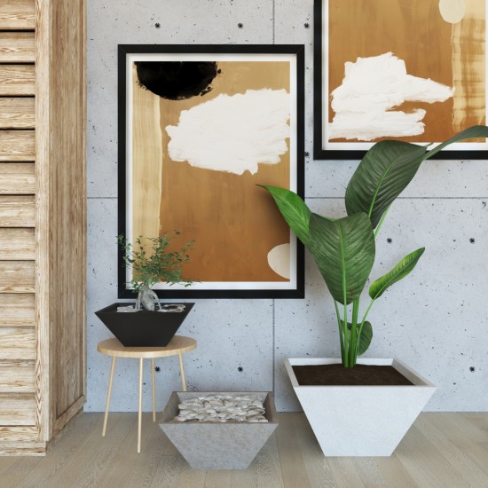 Beton Saksı - Kare Konik - 20-30-50 Litre