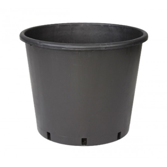 35 Litre Yuvarlak Siyah Saksı 425x350mm - 10 Adet