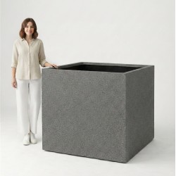 Beton Kare Saksı 100x100x100cm