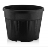 130 Litre Yuvarlak Siyah Saksı 682x496mm - 500 Adet