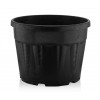 95 Litre Yuvarlak Siyah Saksı 610x457mm - 100 Adet