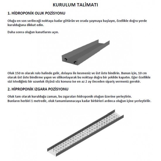 TOPRAKSIZ TARIM KANALI