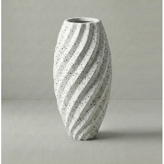 Büyük Dekoratif Beton Saksı 25x37x75cm