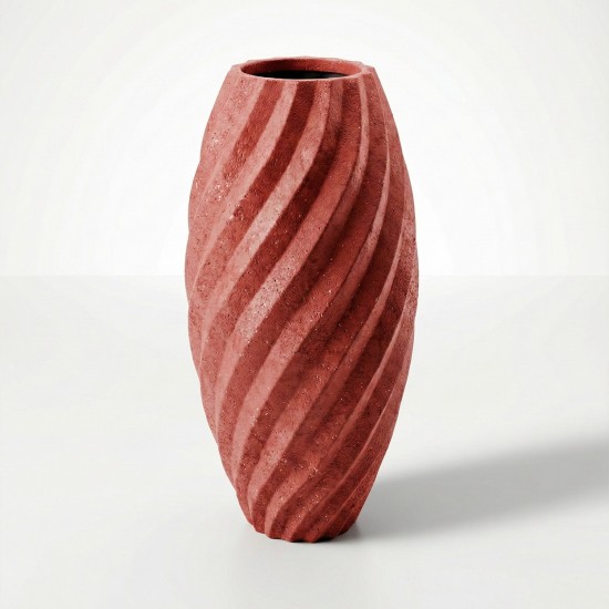 Büyük Dekoratif Beton Saksı 25x37x75cm