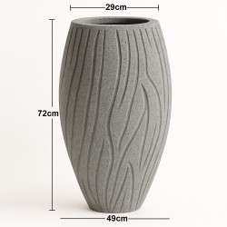Büyük Dekoratif Beton Saksı 30x49x72