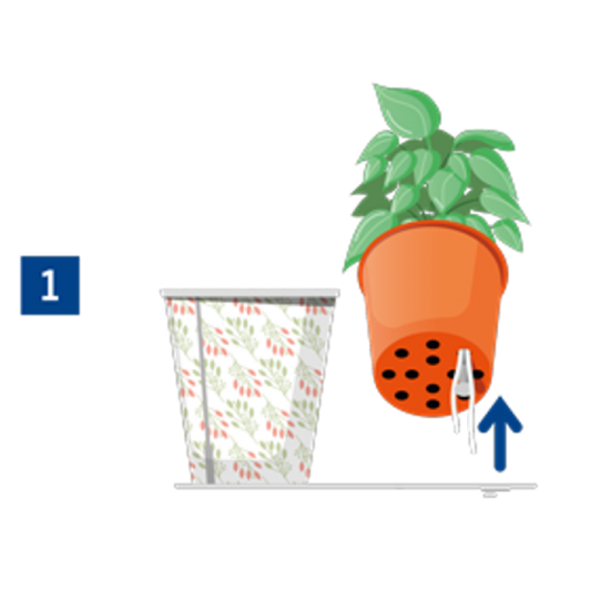 Teku Desenli Dekoratif Saksı MDF12-4  WATERWICK SAKSI